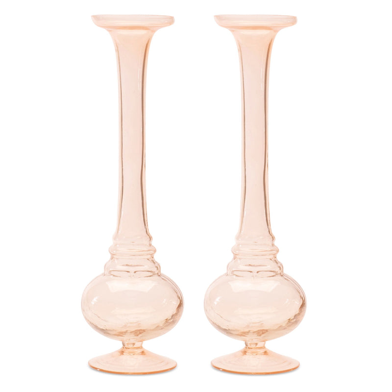 Trumpet Table Vases (Set of 2) (632605) - Pink