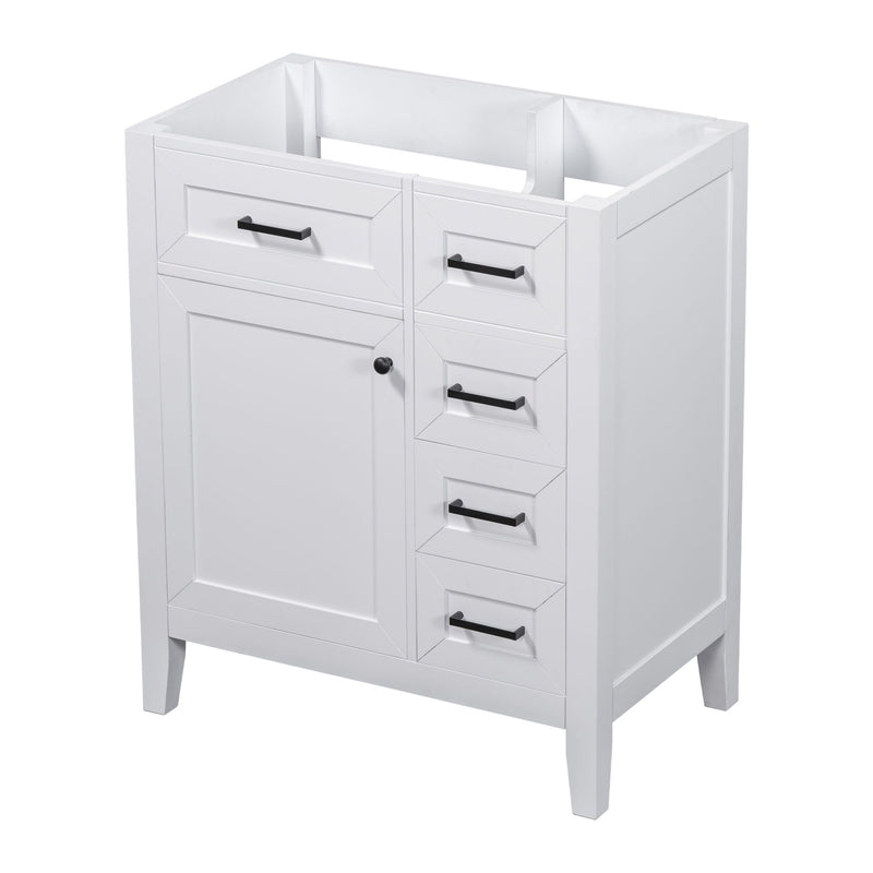 Modern Bathroom Vanity Base Only With Drawers, Freestanding Design