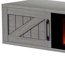 Load image into Gallery viewer, Floating Mount TV Stand With Fireplace - Gray
