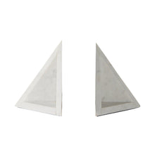 Load image into Gallery viewer, Marble Triangle Decorative Bookends (Set of 2) - White
