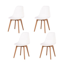 Load image into Gallery viewer, Heavy Duty Plastic Dining Side Chairs (Set of 4) - White
