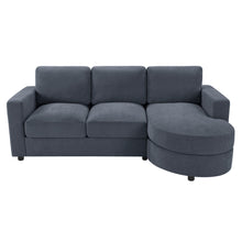Load image into Gallery viewer, Modern L-Shaped Sectional Sofa With Curved Chaise, USB Ports, And Side Storage Pockets
