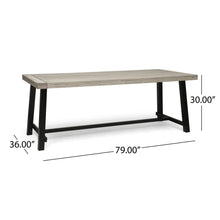 Load image into Gallery viewer, Equilibrium - Outdoor Dining Table With Wooden Frame And Slat Top
