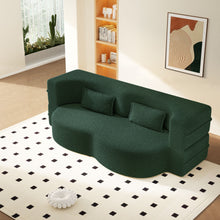 Load image into Gallery viewer, Modern Floor Sleeper Sofa Bed With 2 Pillows, Convertible Twin Size Folding Mattress For Living Room

