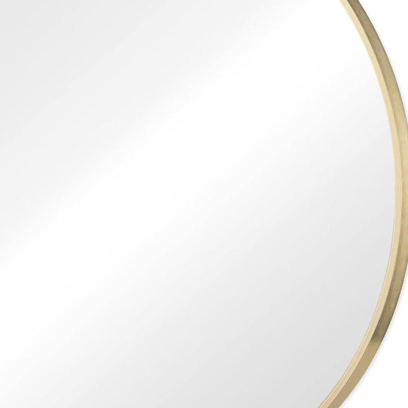 30" Metal Round Framed Bathroom Vanity Mirror - Gold