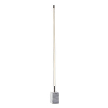 Load image into Gallery viewer, Minimalist Ambient Glow Led Floor Lamp With Dimmer In Brushed Steel And White Marble - Silver
