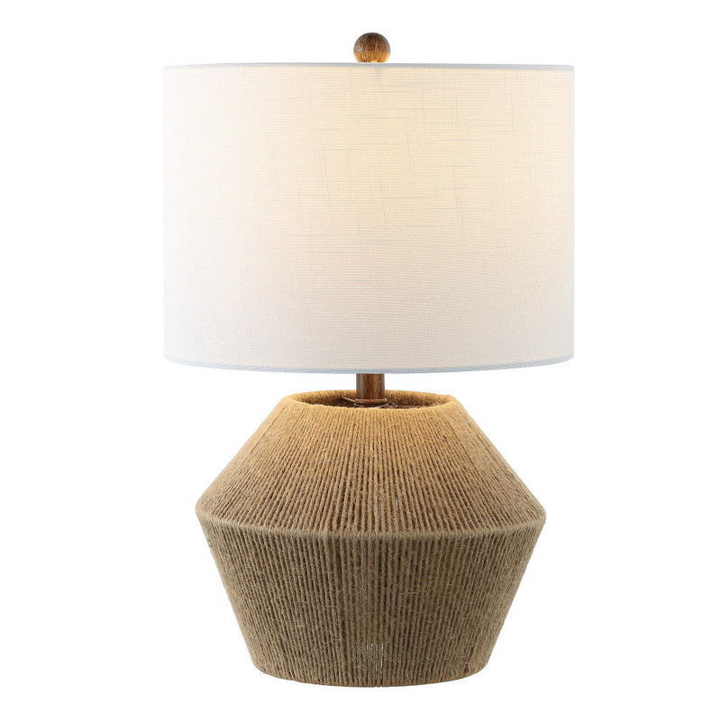 Novelty Bedside Lamp With Drum Shade - Brown