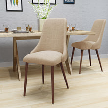 Load image into Gallery viewer, Mid Century Modern Fabric Armless Dining Chair

