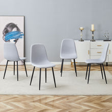 Load image into Gallery viewer, Modern Medieval Style Cushioned Side Chairs Set With Metal Legs For Kitchens
