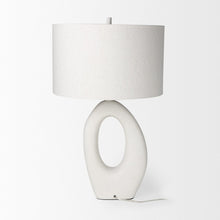 Load image into Gallery viewer, 31" White Novelty Table Lamp With Drum Shade
