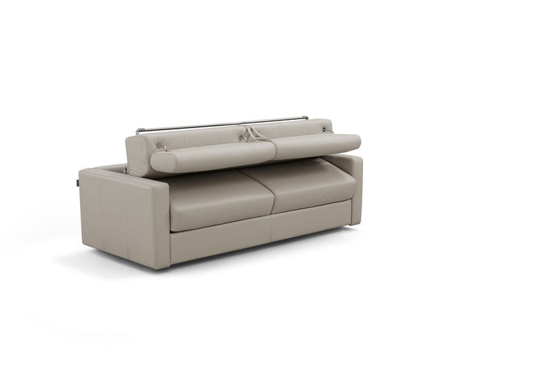 Leather Sleeper Sofa - Gray