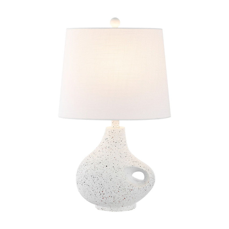 Gourd Table Lamp With Novelty Shade - White