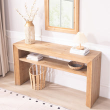 Load image into Gallery viewer, Console Table With Storage Shelf - Antique Natural / Light Natural / Natural
