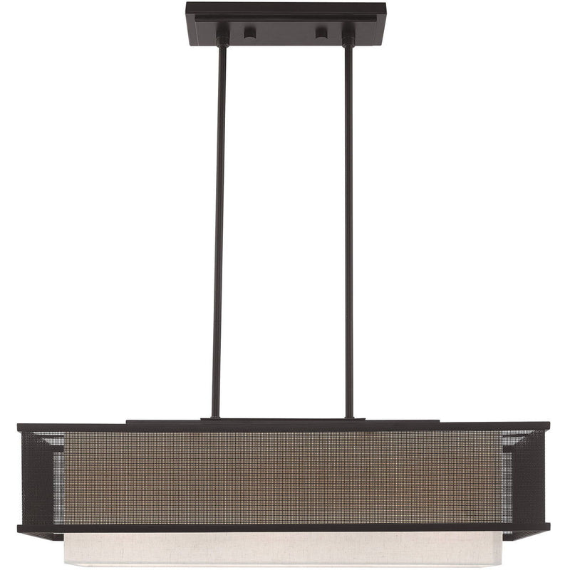 17" 3-Light Dimmable Chandelier With Shades - Bronze