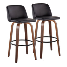 Load image into Gallery viewer, Toriano - Mid Century Modern Fixed Height Barstool Swivel And Round Footrest (Set of 2)
