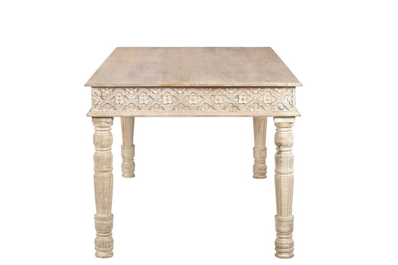 Solid Wood Dining Table (521837) - White