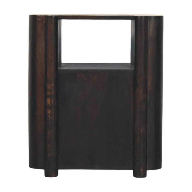 23" Solid Wood 2 Drawer Nightstand - Brown