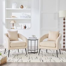 Load image into Gallery viewer, Open Back Accent Chair, Round Sofa Lounge Armchair

