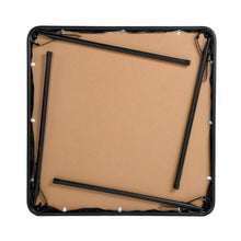 Load image into Gallery viewer, Wood Iron Folding Square Card Table - Black
