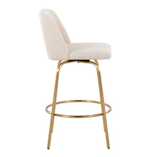 Load image into Gallery viewer, Toriano - Contemporary, Fixed Height Counter Stool With Swivel With Round Footrest (Set of 2)
