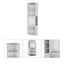 Load image into Gallery viewer, 71" Wood Corner Bar Cabinet - White
