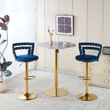 Load image into Gallery viewer, Modern Bar Chair With Iron Tube Legs, Soft Cushions And Comfortable Backrest (Set of 2)
