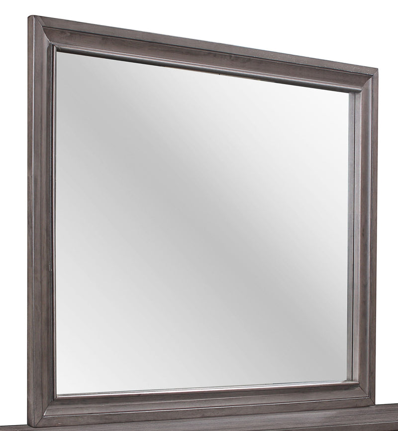 37" Framed Accent Mirror - Gray