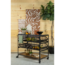 Load image into Gallery viewer, Ingalls - Accent Storage Cart With Casters, Shelves - Black
