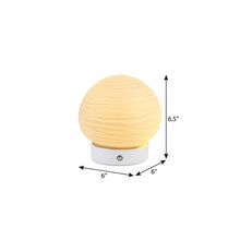 Load image into Gallery viewer, 7" White Globe Desk Lamp With Globe Shade
