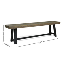 Load image into Gallery viewer, Cloud - Outdoor Bench With Acacia Wood Frame And Slat Panel Design

