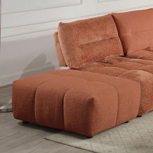 Load image into Gallery viewer, Loanna - Ottoman - Coral Red Chenille
