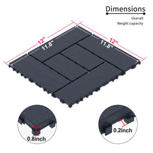 Load image into Gallery viewer, Patio Diy Module Interlocking Decking Tiles Floor, Outdoor And Indoor, Easy And Quick Installation
