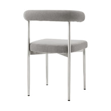 Load image into Gallery viewer, Contemporary Upholstered Polyester Open Back Dining Side Chairs (Set of 2) - Gray

