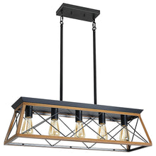 Load image into Gallery viewer, Five Light Metal Chandelier With Shades - Brown
