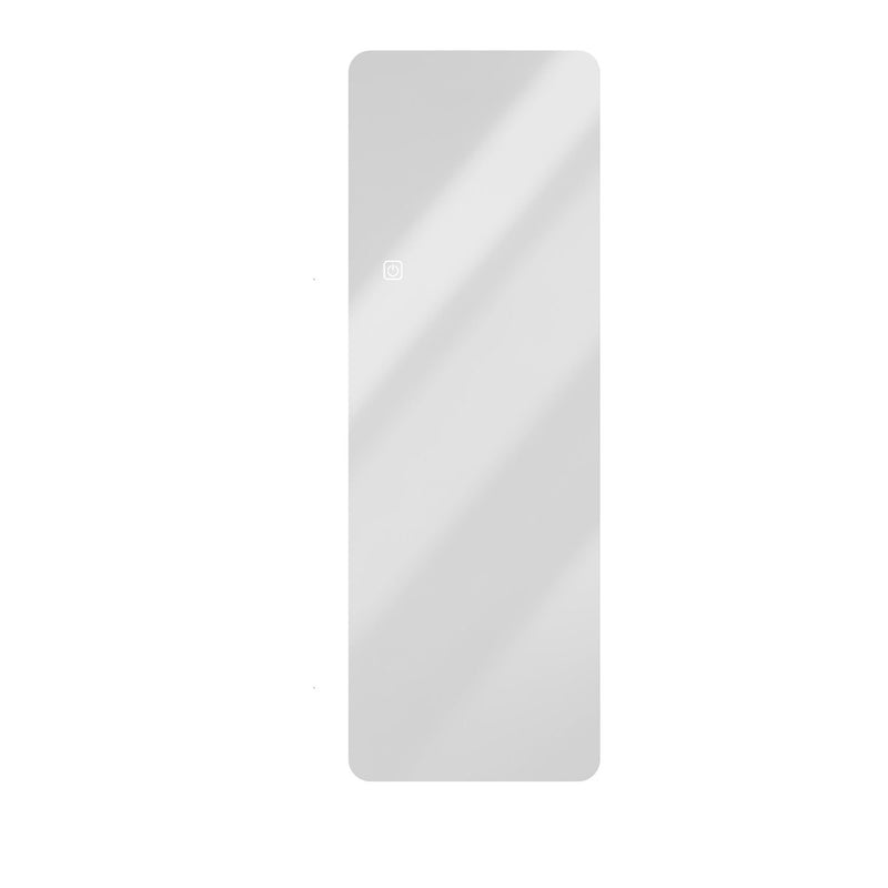 65" Round Lighted Frameless Full Length Hanging Mirror - Silver