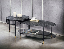 Load image into Gallery viewer, Silas - Engineered Stone Top Nesting Table - Black
