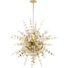 Load image into Gallery viewer, 58" Twelve Light Dimmable Chandelier With Shades - Brass
