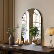 Load image into Gallery viewer, 30" Aluminum Arch Framed Accent Mirror - Black
