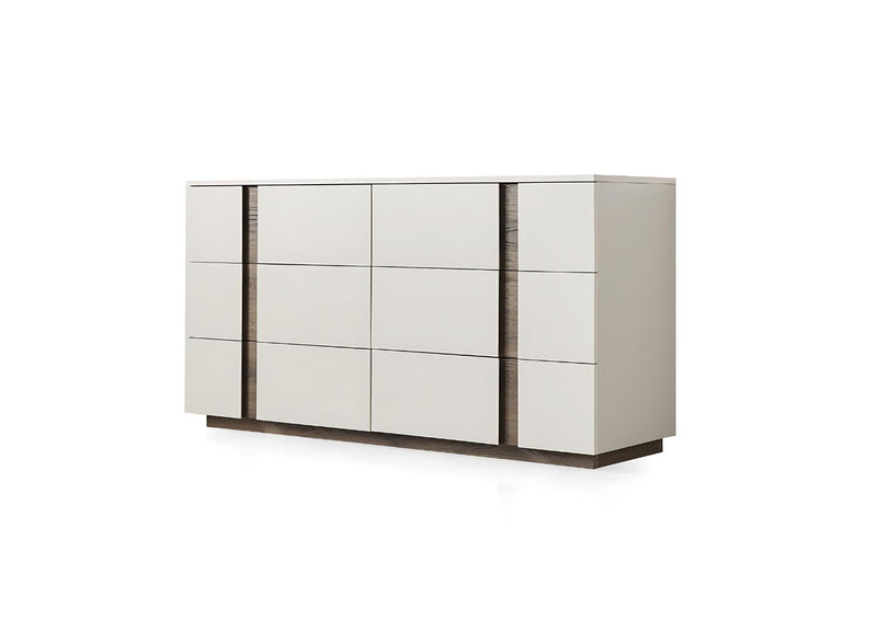60" Wood 6 Drawer Double Dresser - Gray