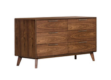 Load image into Gallery viewer, Wood Six Drawer Double Dresser - Brown
