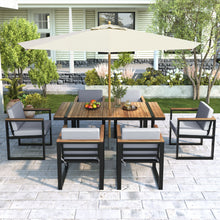 Load image into Gallery viewer, 7 Pieces Outdoor Dining Set Patio Dining Table And Chair Set With And Removable Cushions For Patio
