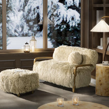 Load image into Gallery viewer, Enchante - Sheepskin Accent Loveseat - Taupe / Natural
