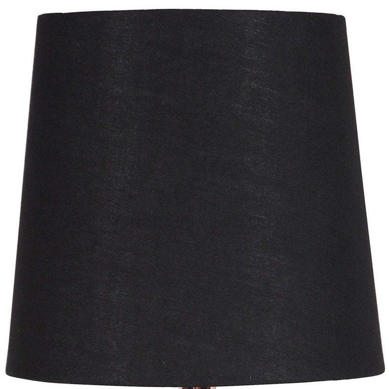 Copper Bedside Table Lamp With Empire Shade - Black