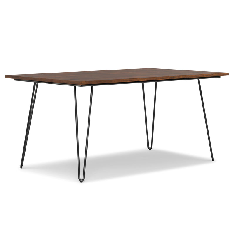 Wood Iron Dining Table - Walnut / Black