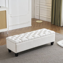 Load image into Gallery viewer, Contemporary Button Tufted And Diamond Stitched Storage Ottoman
