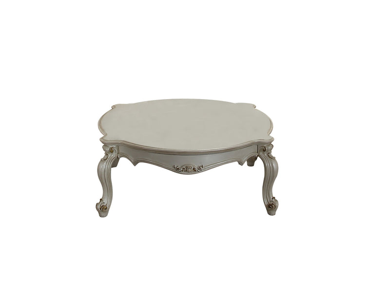Solid And Manufactured Wood And Polyresin Coffee Table - Pearl