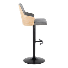 Load image into Gallery viewer, Stella - Contemporary Adjustable Barstool Stool With Swivel And Rounded T Footrest (Set of 2)
