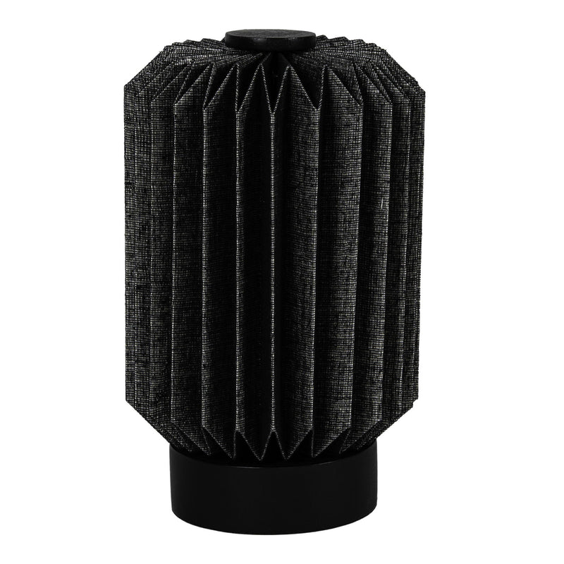 Geometric Bedside Lamp With Cylinder Shade - Black