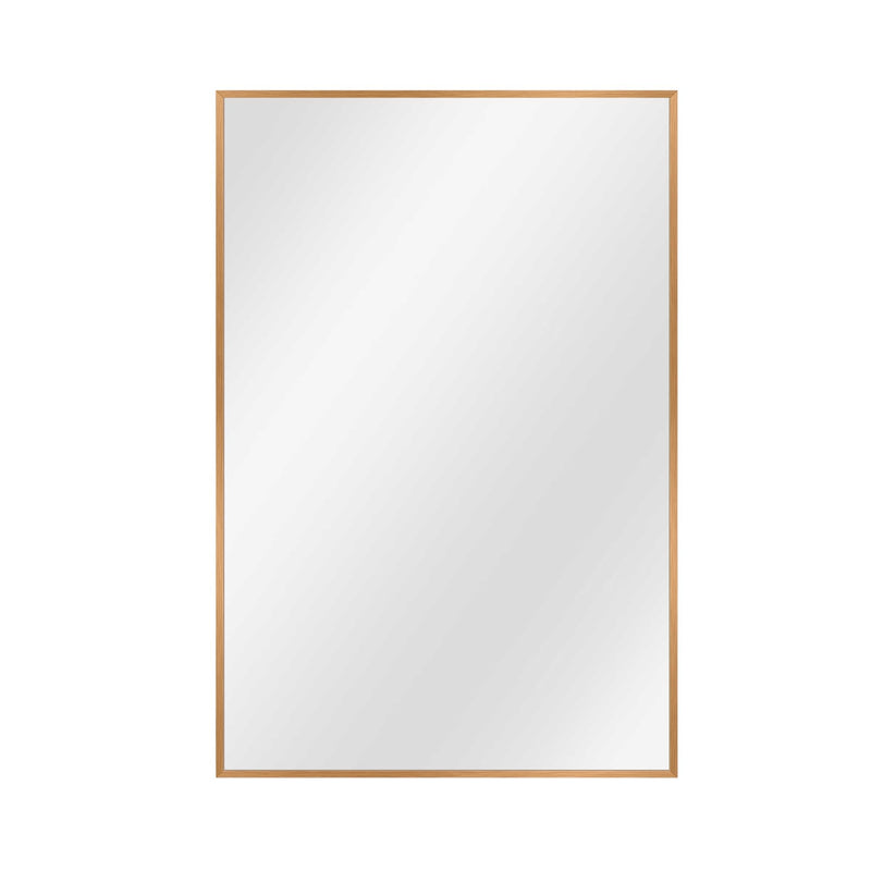 36" Framed Metal Accent Mirror - Gold