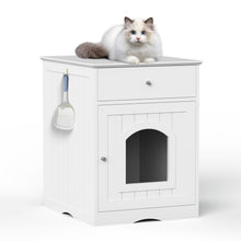 Load image into Gallery viewer, Pet House Cat Litter Box Enclosure With Drawer, Side Table
